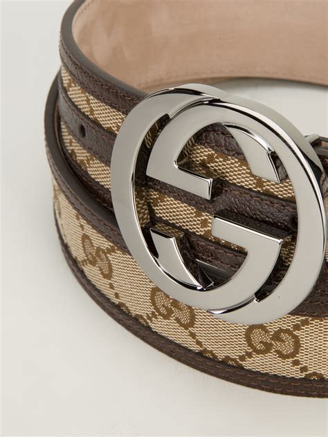 Lyst Gucci Logo Belt In Brown For Men