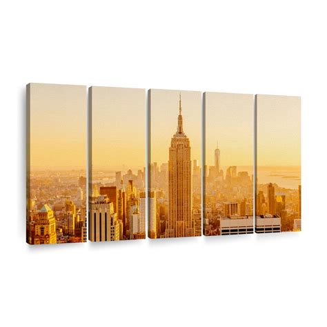 New York Golden Sunset Wall Art Photography