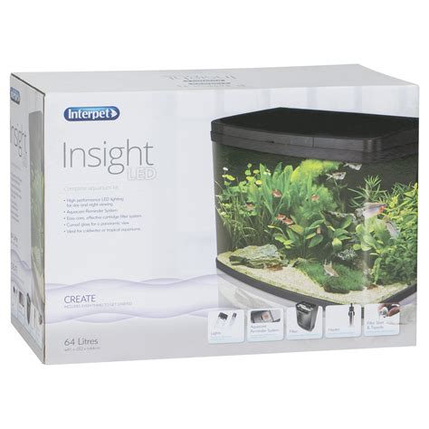 Litre Interpet Insight Glass Aquarium Fish Tank Premium Kit