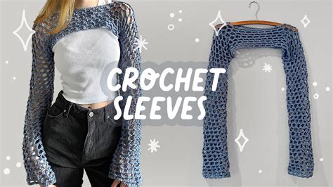 Easy Fishnet Sleevesshrug Crochet Tutorial Youtube