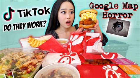Today i tried brand new #tiktok food hacks! We Tested Viral TIKTOK CHIK-FIL-A Food Hacks MUKBANG ...