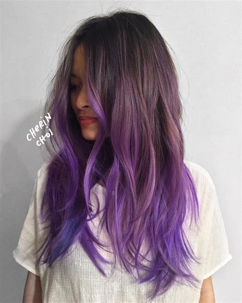 Image Result For Brown Hair With Purple Tips Lavender Hair Ombre