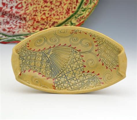 Handmade Ceramic Bowls Unique Indian Paisley By Creativewithclay 42