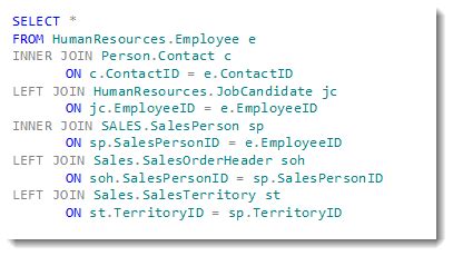 Because a.c1 is a foreign key pointing to primary key b.c1, and b.c2 is a. Multiple Joins Work just like Single Joins in SQL Server