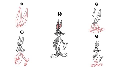 Bugs Bunny Drawing A Step By Step Guide Cool Drawing Idea