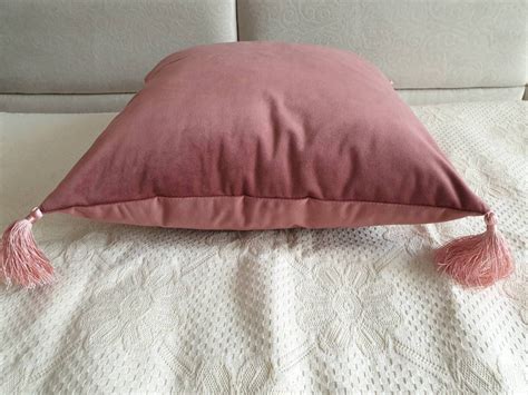 Blush Pillow Covers With Tassels Blush Pillow Cases Rose Etsy