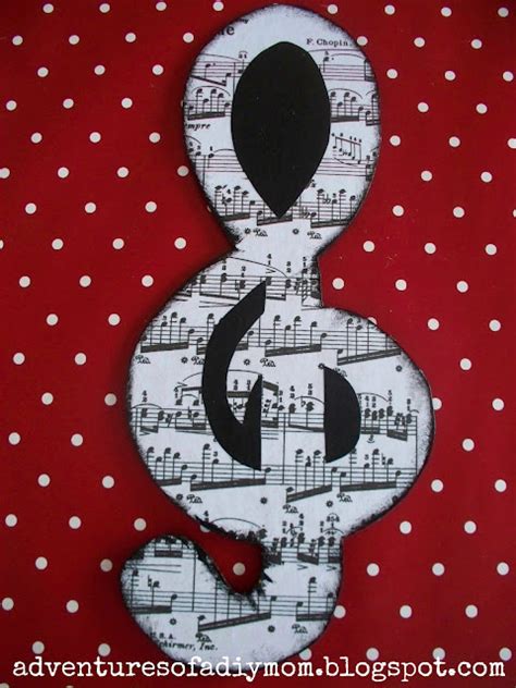 Mod Podge Wooden Music Notes Decor Adventures Of A Diy Mom