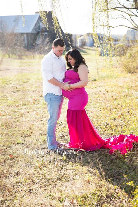 Glamorous Maternity Gown At Rustic Farm Maternity Session Stephanie