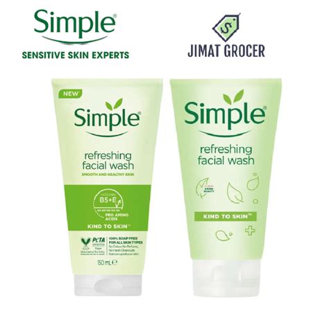 Simple Refreshing Facial Cleanser Wash Gel 150ml Lazada