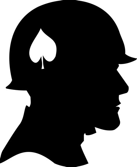 Clipart Us World War Two Soldier Silhouette