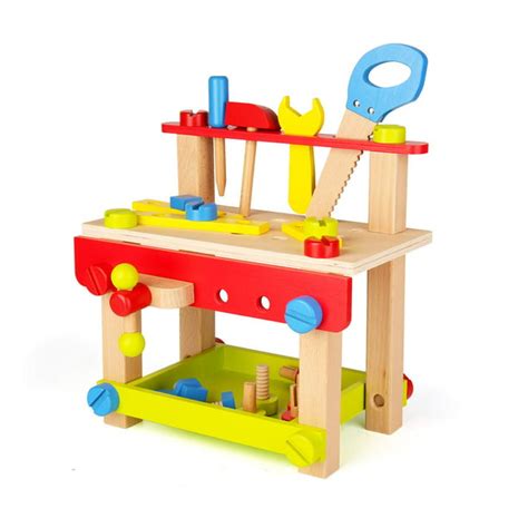Sainsmart Jr Wooden Tool Workbench Toddler Bench Workshop Set Pretend