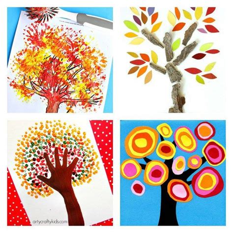 12 Autumn Tree Art Ideas For Kids Autumn Art Ideas For Kids Art For