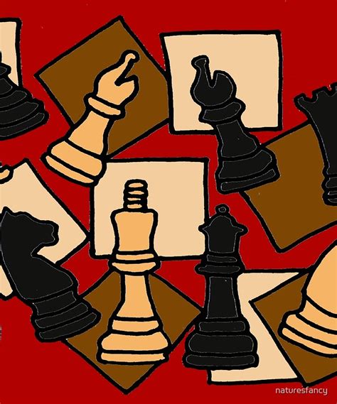 Cool Chess Game Pieces Abstract Art By Naturesfancy Redbubble
