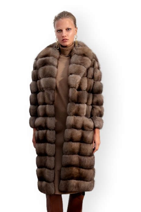 Sable Fur Coat Knee Length Skandinavik Fur