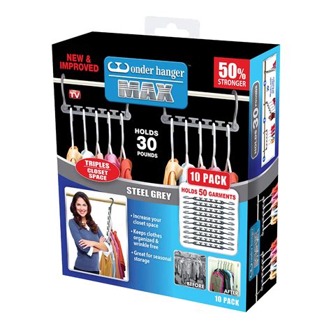 buy wonder hanger max pack of 10 organizer triples clothes hanger space for free clothes