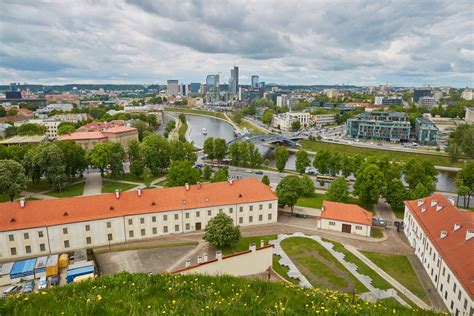 Beautiful Panorama Of Vilnius Old Town, Lithuania ...