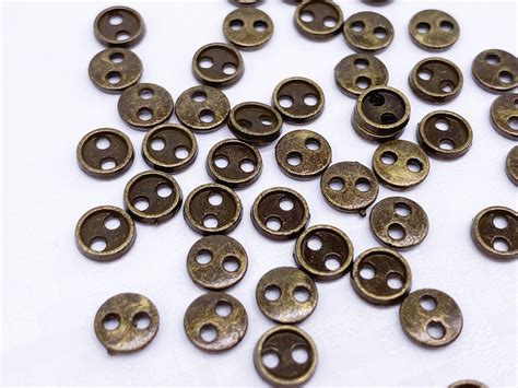 B019i Bronze 5mm Micro Mini Buttons Tiny Buttons Doll Buttons Etsy
