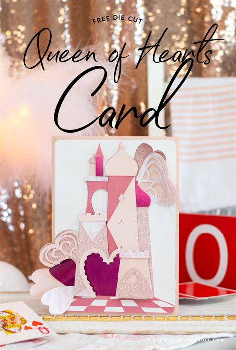 Queen Of Hearts Card Valentines Day Cut Files Designs By Miss Mandee