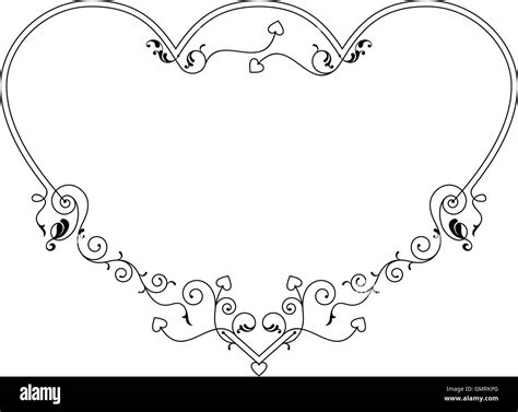 Love Heart Frame Border Design Stock Vector Image And Art Alamy