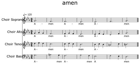 Amen Sheet Music For Choir Aahs