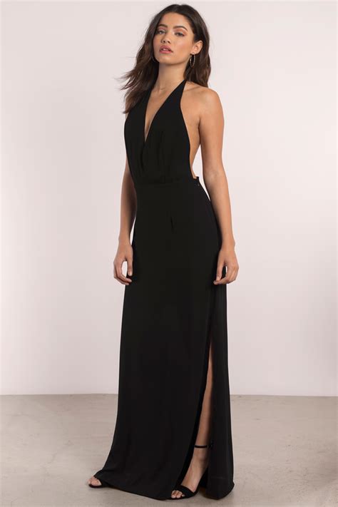Sexy Black Dress Exposed Back Dress Full Dress Maxi Dress 21