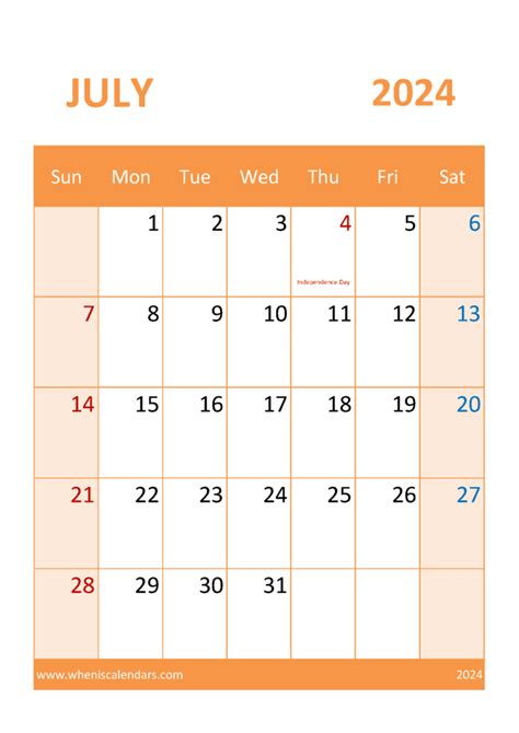 July 2024 Calendar Bank Holidays Monthly Calendar