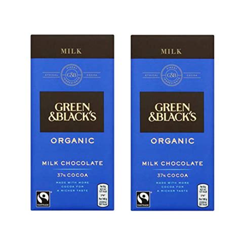 Green Black S Organic Milk Chocolate 37 Cocoa 90g Pack Of 2 The