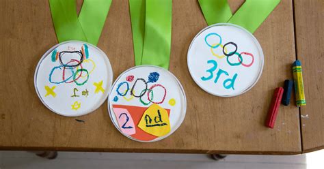 Diy Olympic Medals For Kids And A Simple Olympic Games Poster