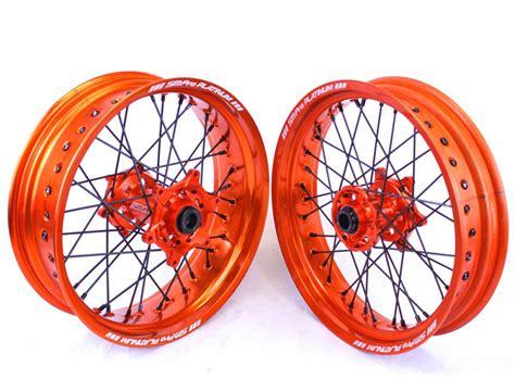 Skip to main search results. KTM supermoto wheels orange with black SMPro platinum spokes