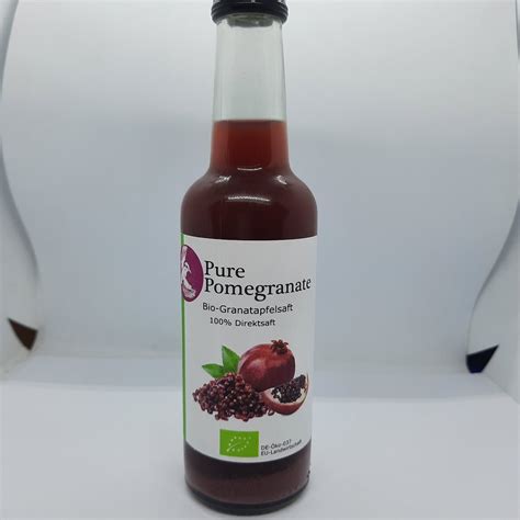 Pure Pomegranate Bio Granatapfelsaft Flasche 250ml Knoblauchsländer Schlemmerbox