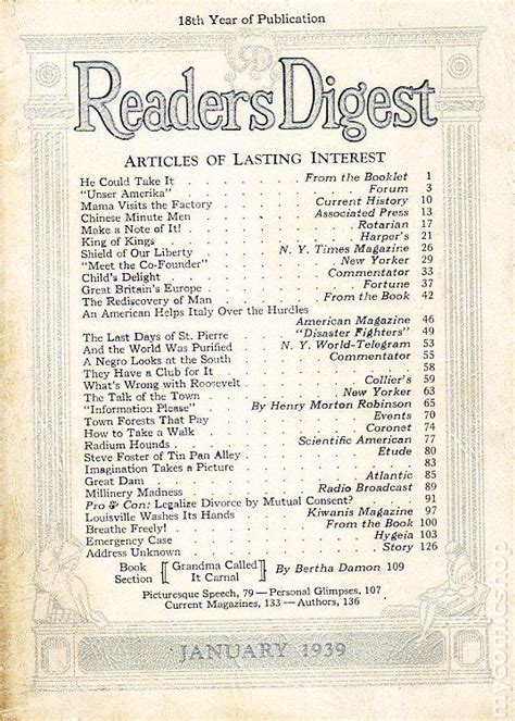 Readers Digest 1922 Comic Books