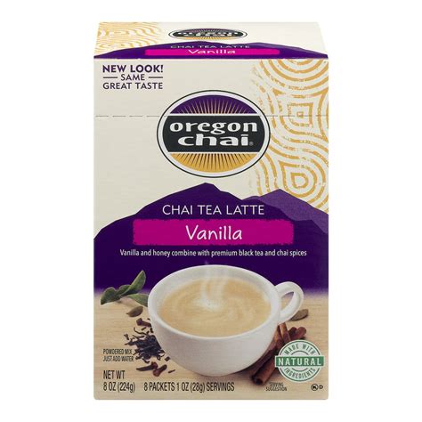 Oregon Chai Chai Tea Latte Vanilla Powdered Mix Packets 8 Ct10 Oz