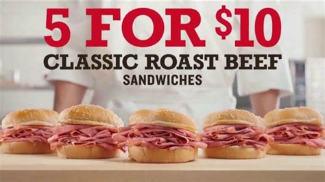 Arbys Classic Roast Beef Sandwich Tv Commercial Five For 10 Chorus