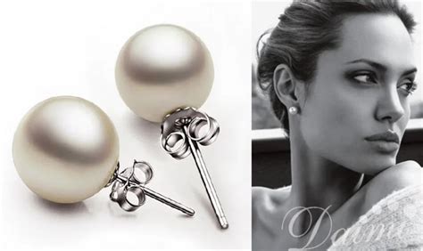 Mm Mm Mm Round Shaper White South Sea Pearl Stud Earring Silver