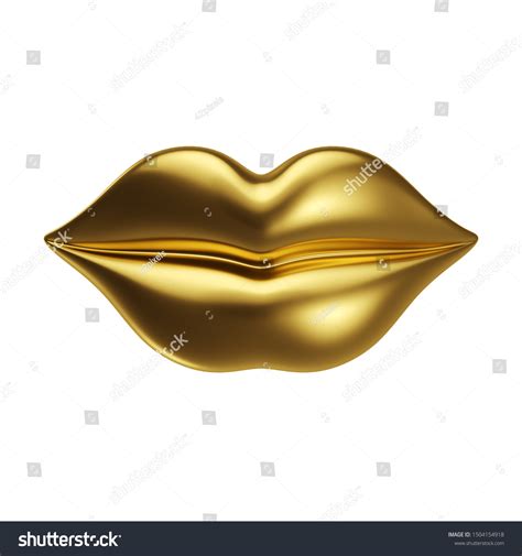 gold lips isolated on white background stock illustration 1504154918 shutterstock