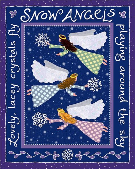 Snow Angels Painting By Sharon Marcella Marston Pixels