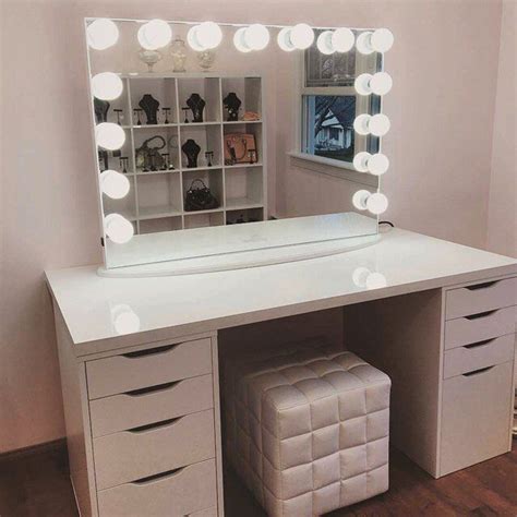 vanity mirror  lights  bedroom vanity white