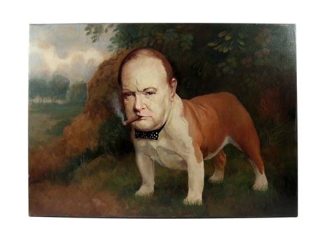 Winston Churchill Bulldog Painting At Explore
