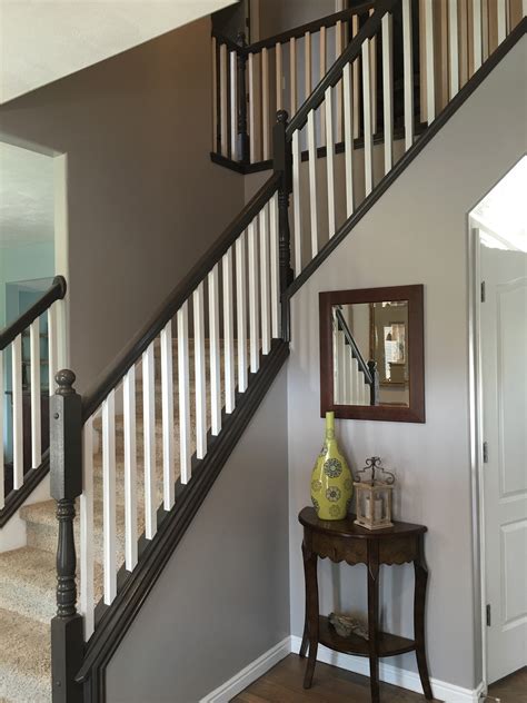 Stair banisters and railing ideas. Painting and Staining our stair railing part 3 - Done! | the cindy project
