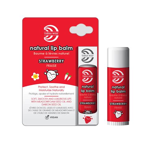 Thera Wise Natural Vegan Lip Balm Strawberry 45g Canadas Online Vitamin