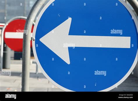 Arrow Traffic Signs Stock Photo Alamy