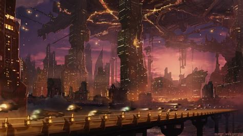 Sci Fi Futuristic City Cities Art Artwork Wallpapers Hd Desktop And Mobile Backgrounds