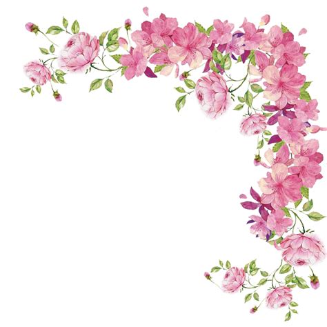 Download Flower Small Fresh Flowers Border Hand Painted Hq Png Image