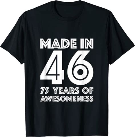 75th Birthday Ts For Her Women 75 Year Old Grandma 1946 T Shirt