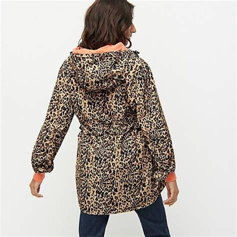 Jcrew Perfect Rain Jacket In Leopard Print Leopard Print Women