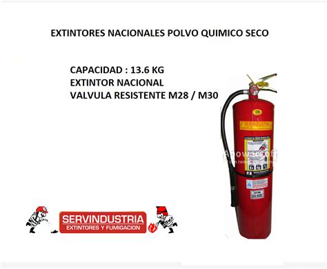 Extintores Nacionales 136 Kg Portatil Servindustria