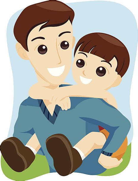Clip Art Of Father Hugging Son Illustrations Royalty Free Vector Graphics And Clip Art Istock