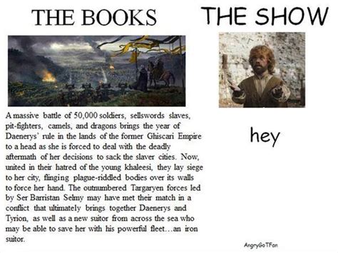 the biggest differences between the game of thrones books and the show others