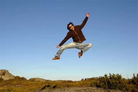 Jumping Man Stock Image Image Of Cool High Playing Excitement 735811