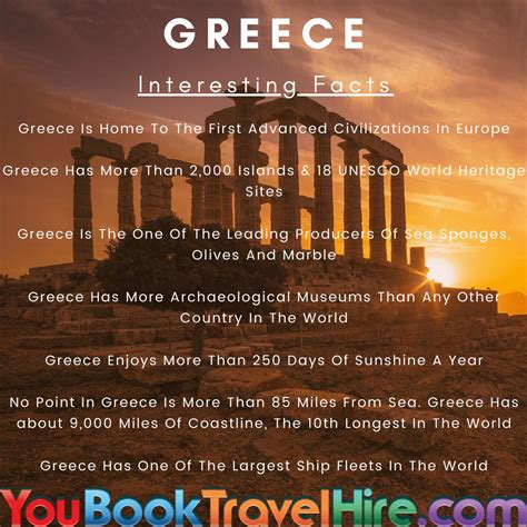 Greece Interesting Facts | YouBookTravelHire | #1 Mega Travel Platform
